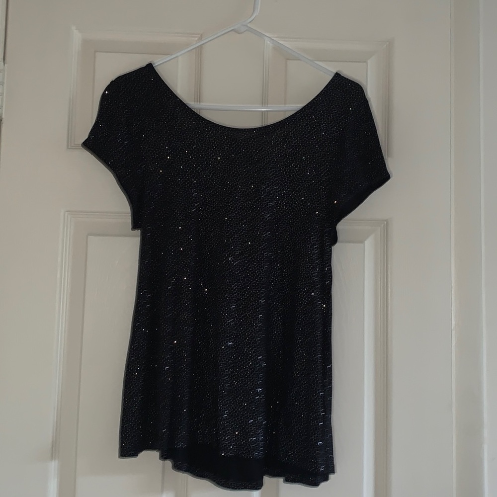 Black Sparkly top, Size Medium, part of JLO collection from Kohls.